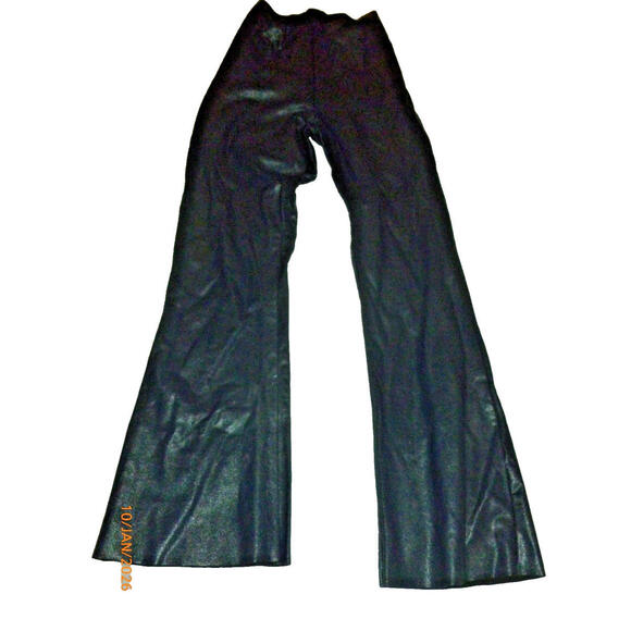 Commando Women's Faux Leather Flare Leg Pants Cropped 25" Inseam Small S - Picture 1 of 5